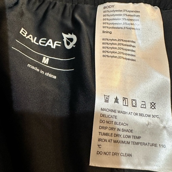 Bundle Womens Baleaf Black Shorts and H&M Straw Sun Visor OS - Picture 7 of 13